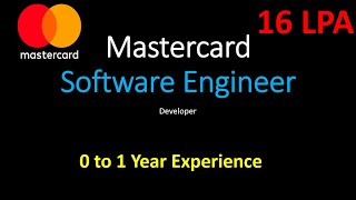 Mastercard  Software Engineer  Developer [upl. by Analos114]