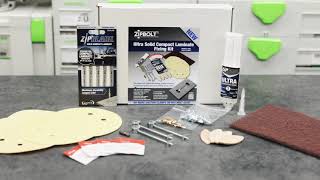 SOLID COMPACT LAMINATE WORKTOP FIXING KIT  with Zipbolt Connectors [upl. by Stanton358]