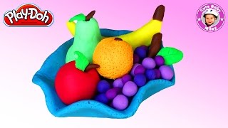 PlayDoh  bunte Obstschale aus Knetmasse Knete plasticine пластилин plastilina [upl. by Otreblanauj]