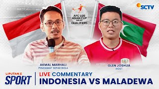 LIVE COMMENTARY Indonesia vs Maladewa  Kualifikasi AFC U20 Asian Cup China 2025 [upl. by Neimad459]