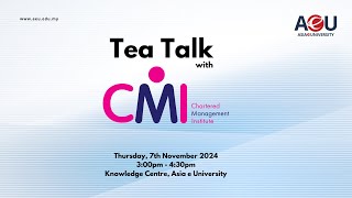 Tea Talk with CMI [upl. by Eduard]