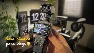 Minha NOVA CÂMERA para VLOGS  DJI Osmo Pocket 3 rotina e demandas [upl. by Aral]