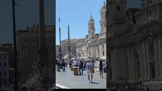 Walk thru the Piazza Navona Rome Italy discoverrome rometravelguide rome piazzanavona [upl. by Ainattirb]