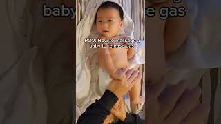 how to massage a baby to release gas foryou newborn baby babygas [upl. by Lutim]