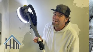 How To Drywall finish with my new toy Inokraft Drywall sander Easy [upl. by Lucienne]