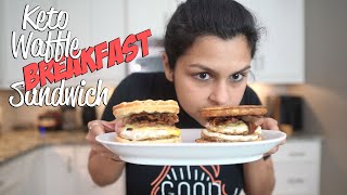 How to Make a Keto Waffle Breakfast Sandwich TWO WAYS [upl. by Verdie582]