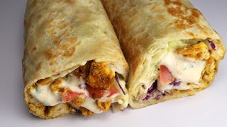 Chicken Wrap Quick And Easy Recipe By Recipes of the World [upl. by Val]