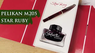 Pelikan M205 Star Ruby 2019 Special Edition  Sparkling Fountain pen  Available at Appelboom [upl. by Eciram]