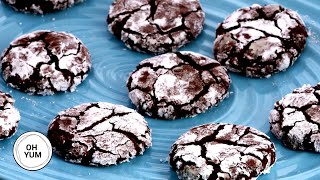 Professional Baker Teaches You How To Make CRINKLE COOKIES [upl. by Kronick]