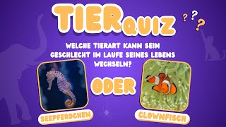 🦁 Tierisches Wissen Teste dich im ultimativen TierQuiz🐘🐧 [upl. by Echo]