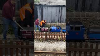 Train at Wirksworth EVR RAILWAY Station 13924 PERMANENT WAY GANG GIANTS AMONGST MEN [upl. by Oiuqise]