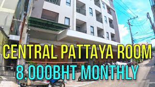 EXCELLENT LOCATION CENTRAL PATTAYA ROAD ROOM REVIEW  TDR Klang 8000BHT MONTHLY [upl. by Barfuss]