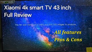 Best 4k Smart TV 43 Inch under 25k Xiaomi X series 43 Inch 4K Smart TV Full Review Pros amp Cons [upl. by Aihtebat]