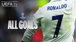 CRISTIANO RONALDO ALL UCL GOALS [upl. by Merrow]