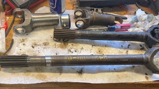 Replacing worn out steering prop shaft on a GM 4106 bus conversion [upl. by Trebled]