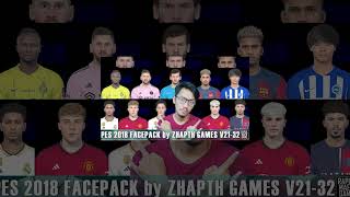 PES 2018 FACEPACK V21V32 by ZHapth [upl. by Erdrich]