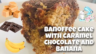 Banoffee Cake  Homemade Baking  Caramel  Chocolate  Simple  Easy Recipe [upl. by Oibesue360]