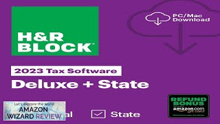 HampR Block Tax Software Deluxe  State 2023 with Refund Bonus Offer Review [upl. by Hussar]