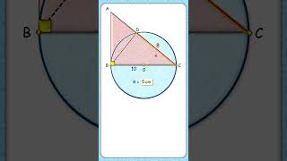 Find area of triangle maths geometry circle olympiad exam cat sat gmat cbse ssc cgl 183 [upl. by Kramnhoj]