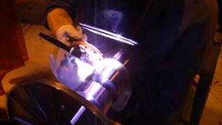 TIP TIG HOT WIRE NARROW GAP WELD [upl. by Friedly554]