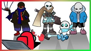 어몽어스 컵송 샌즈 애니메이션 어몽어스 컴플리트 에디션Among Us Cup Song SANS animation COMPLETE EDITION SANS GASTER [upl. by Anse]