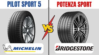 Bridgestone Potenza Sport vs Michelin Pilot Sport 5  Which One Is Better [upl. by Jacquelin]