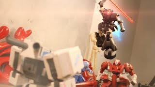 【定格模玩】Gundam Stop Motion  Violent mech VS Zaku Legion [upl. by Allemac]