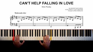 Elvis Presley  Cant Help Falling in Love  Piano Arrangement FULL SHEET MUSIC [upl. by Naig918]