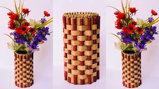 DIY Easy Paper Flower Vase  How To Make a Flower Vase at Home  Home Decor  38 [upl. by Fortin]