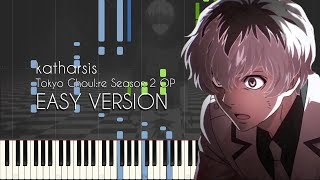 katharsis  Tokyo Ghoulre Season 2 OP  Piano Arrangement Synthesia EASYish VERSION [upl. by Lindo]