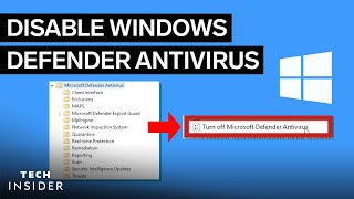 How To Disable Windows Defender In Windows 10 Now Called Defender Antivirus [upl. by Melodee251]