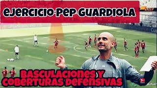 Ejercicio de Pep Guardiola basculaciones y coberturas defensivas [upl. by Aldridge732]