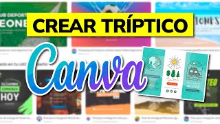 ¿Cómo hacer un Tríptico en Canva [upl. by Nnayrrehs306]