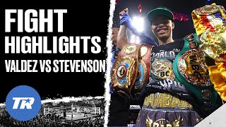 Shakur Stevenson Has Masterclass Performance over Valdez Becomes Unified Jr Lightweight Champion [upl. by Alic865]