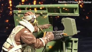 B17 Gunner FIRING GUN WW2 model Flying Fortress Bandits 2 O’Clock [upl. by Icaj586]