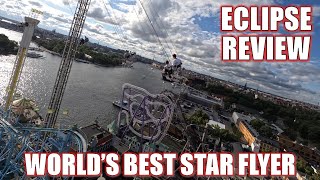 Eclipse Review Grona Lund Funtime Star Flyer  Best Ride of its Kind [upl. by Hardej548]