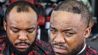 🔥TRANSFORMATION🔥 I COMPLETELY FAILED THIS HAIRCUT HI TAPER FADED BEARD BARBER TUTORIAL [upl. by Oitaroh]