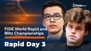 FINAL Carlsen Fedoseev Abdusattorov and More Fight To Become World Rapid Chess Champion  Day 3 [upl. by Slein]