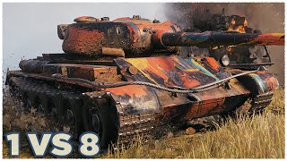 T54 first prototype • INTENSE BATTLE • WoT Gameplay [upl. by Naillig662]