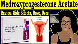 Medroxyprogesterone Acetate Tablets ip 10mg  medroxyprogesterone 10mg reviews  Uses Side Effects [upl. by Onitnatsnoc]