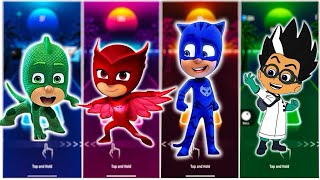 Catboy 🆚 Owlette 🆚 Gekko 🆚 Romeo  PJ Masks  Tiles Hop EDM Rush [upl. by Elyrehc]