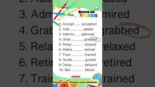 Regular verbs  Regular verbs worksheet  Grammar verbs worksheetsforkids grammar [upl. by Wind]