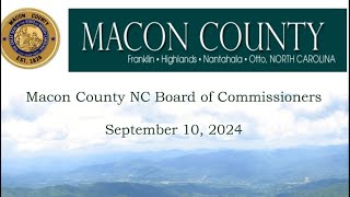 Macon County Commissioners Meeting 9102024 [upl. by Aret]