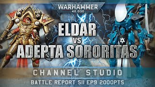 Craftworlds Eldar vs Adepta Sororitas Warhammer 40K Battle Report 9th Edition 2000pts S11EP9 [upl. by Ytsihc]