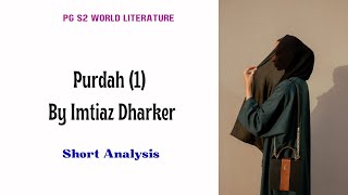 Purdah 1  Imtiaz Dharker PG S2 World Literature [upl. by Ragas600]