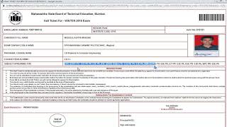 Msbte Hall Ticket Winter 2019 PDF Download  msbteorgin Admit Card Released Now [upl. by Arnaud904]