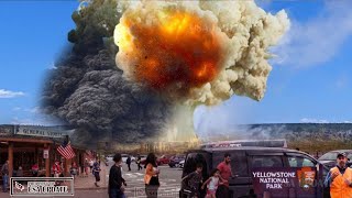 Horrible Today Live Footage Explosion Giant Caldera Under Yellowstone Park Threatens Lives Visitors [upl. by Aiuqcaj65]