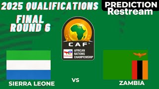 Sierra Leone vs Zambia Live CAF Africa Nations Cup 2024 Qualification 2024 Commentary Score [upl. by Fulmer960]