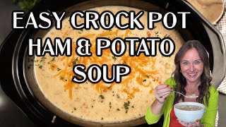 Crock Pot Ham and Potato Soup  A Flavorful Fall Recipe [upl. by Yrrag]