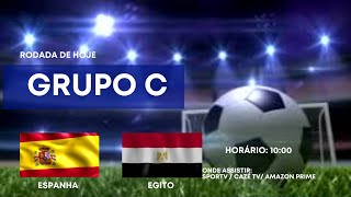 ESPANHA X EGITO⚽️OLIMPIADAS 2024 PARISFUTEBOL MASCULINOHORÁRIO  ONDE ASSISTIR  JOGOS DE HOJE [upl. by Enirolf412]